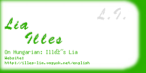 lia illes business card